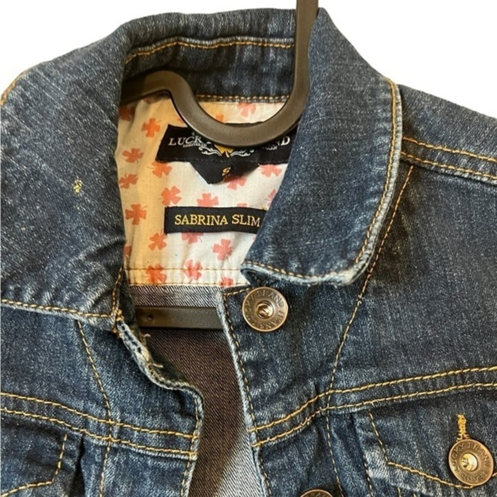 LUCKY BRAND “Sabrina Slim” kid’s blue denim cropped jean jacket S